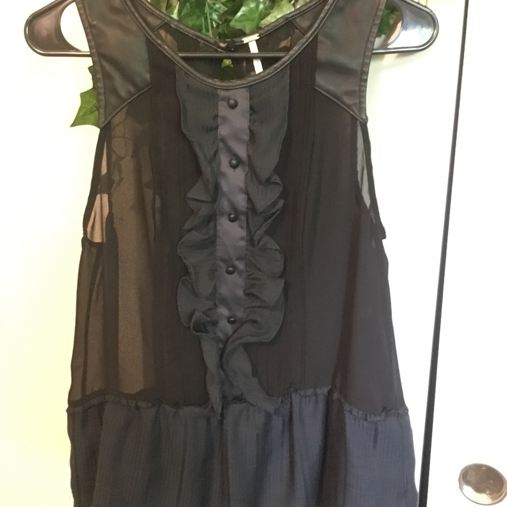 Free People black tuxedo tunic- small